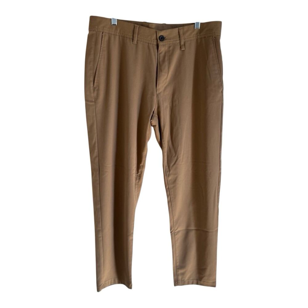 ZARA Melange Pant Slim Bi-Stretch Men's 34x29 Tan Khaki Dress Career Pants